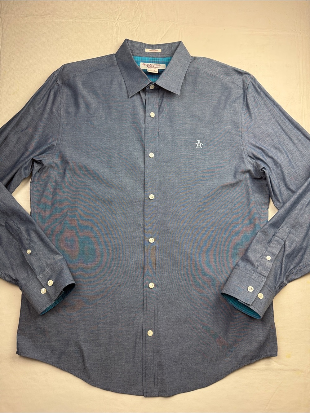 Original Penguin Slate Blue Long-Sleeve Dress Shirt